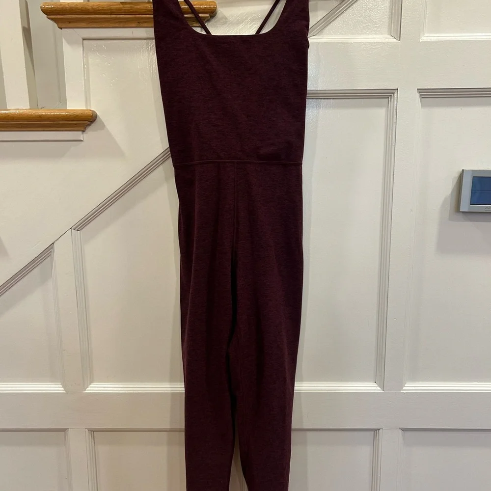 Calia Women’s Lustralux sleeveless Strappy back bodysuit in wine - Picture 4 of 5